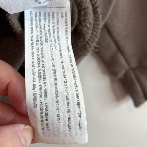 Hollister Mens Pullover Hoodie Relaxed Fit Coffee Quartz Brown Size XS *AS IS - Picture 11 of 15